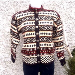 Beautiful Husfliden of Norway Wool Cardigan Sweater